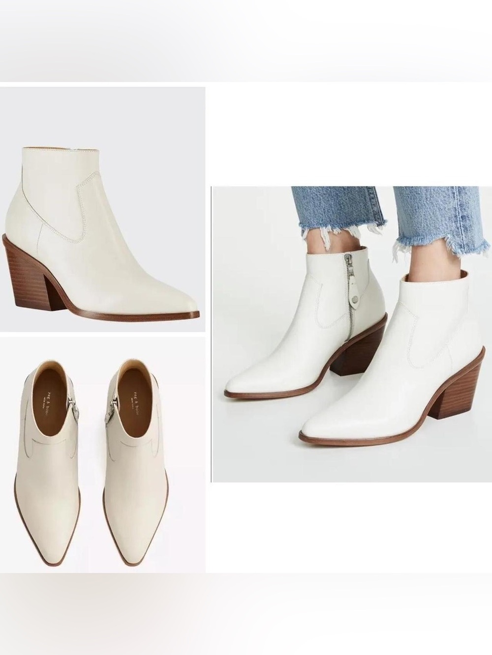🤍 Rag & Bone Razor Leather Ankle Booties Size EU 39.5 🤍 - Picture 3 of 13